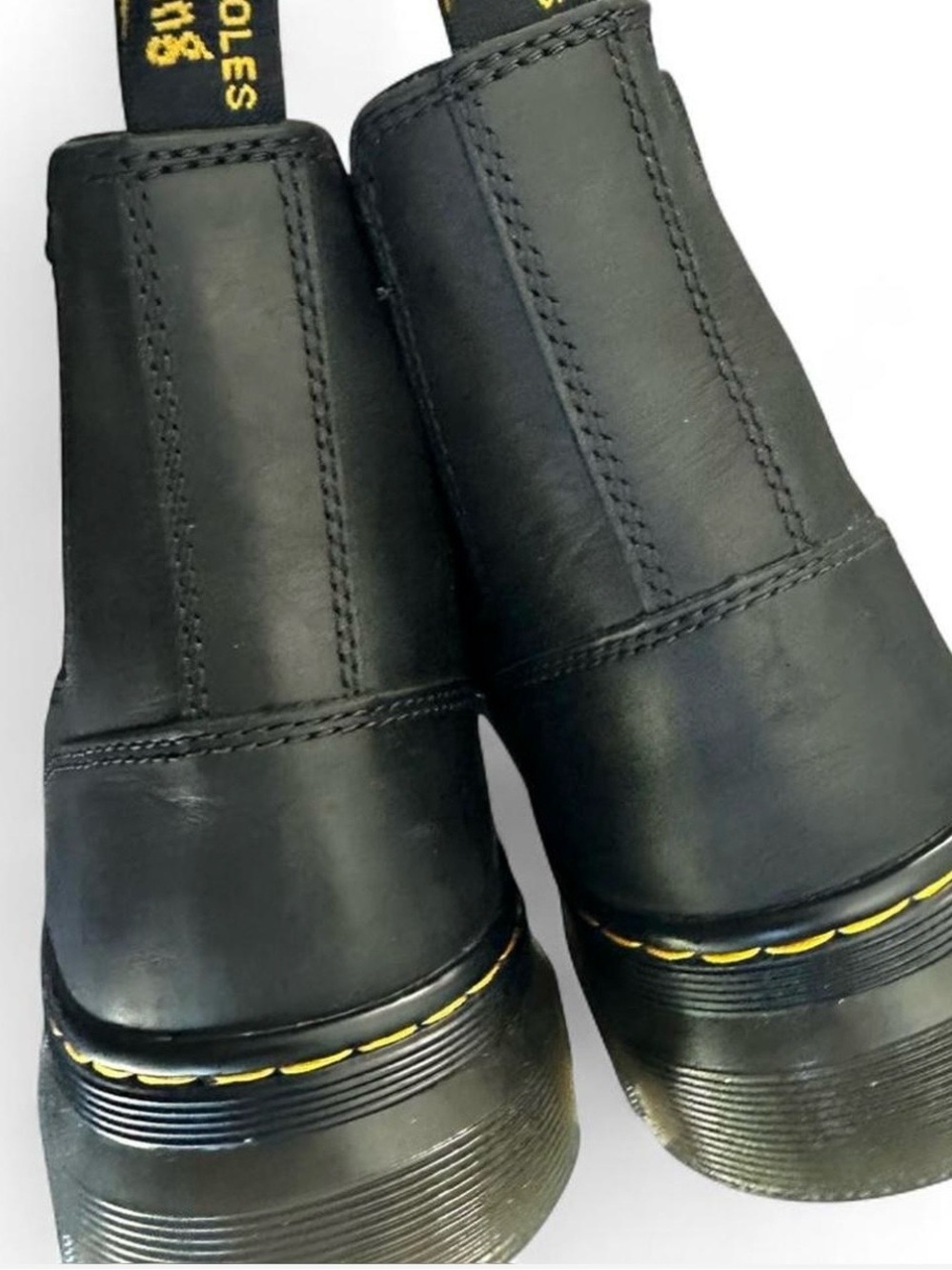 Women’s Black Leather Chelsea Boots - Picture 2 of 6